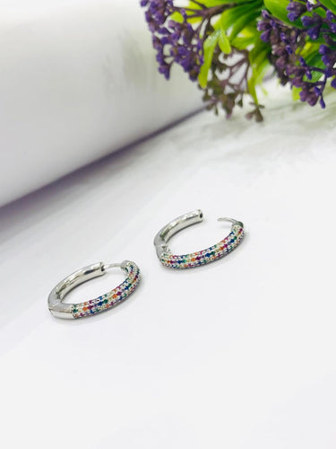 Multi Gleam Hoop Earrings